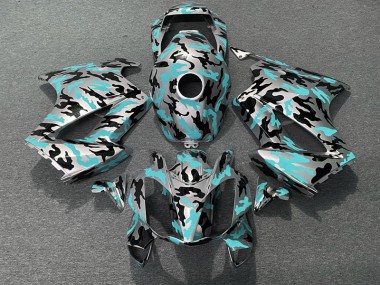 2002-2012 Teal Camo Honda VFR800 Motorcycle Fairings Canada