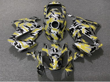 2002-2012 Yellow Camo Honda VFR800 Motorcycle Fairings Canada