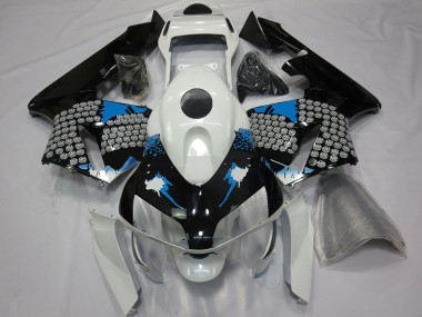 2003-2004 Blue White and Black Splatter Honda CBR600RR Motorcycle Fairings Canada