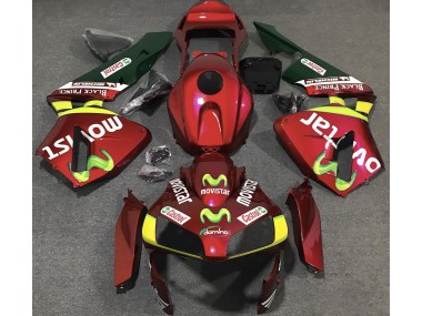 2003-2004 Deep Red Movistar Honda CBR600RR Motorcycle Fairings Canada