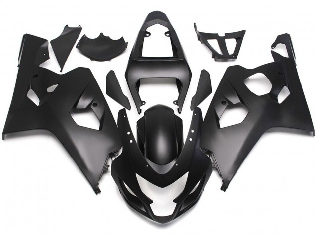 2004-2005 Matte Black Style w Red Decals Suzuki GSXR 600-750 Motorcycle Fairings Canada 2004-2005 Matte Black Style w Red Decals Suzuki GSXR 600-750 Motorcycle Fairings Canada