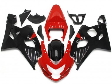 2004-2005 Red and Black Gloss Style Suzuki GSXR 600-750 Motorcycle Fairings Canada