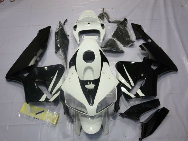 2005-2006 Black and White Honda CBR600RR Motorcycle Fairings Canada