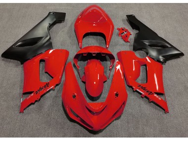 2005-2006 Gloss Red Kawasaki ZX6R Motorcycle Fairings Canada