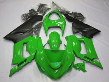 2005-2006 Green Black Kawasaki ZX6R Motorcycle Fairings Canada