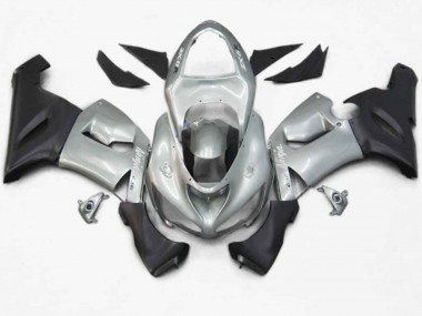 2005-2006 Silver Red Flame Kawasaki ZX6R Motorcycle Fairings Canada