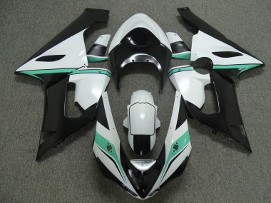2005-2006 Teal white and Black Kawasaki ZX6R Motorcycle Fairings Canada