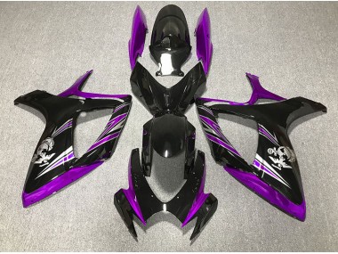 2006-2007 Gloss Purple and Black Design Suzuki GSXR 600-750 Motorcycle Fairings Canada