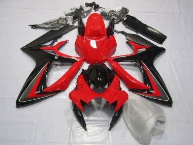 2006-2007 Red Black and Grey Suzuki GSXR 600-750 Motorcycle Fairings Canada