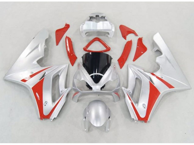 2006-2008 Silver and Red Triumph Daytona 675 Motorcycle Fairings Canada 2006-2008 Silver and Red Triumph Daytona 675 Motorcycle Fairings Canada