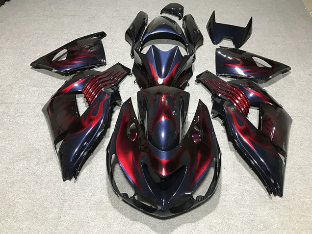 2006-2011 Flame Kawasaki ZX14R Motorcycle Fairings Canada 2006-2011 Flame Kawasaki ZX14R Motorcycle Fairings Canada