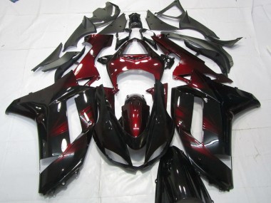 2007-2008 Deep Red Kawasaki ZX6R Motorcycle Fairings Canada