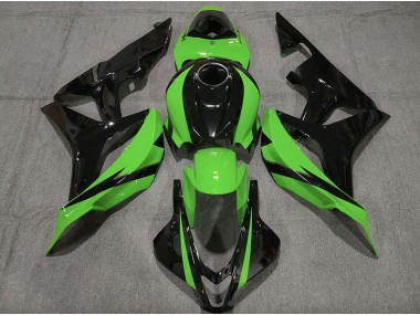 2007-2008 Gloss Black & Green Honda CBR600RR Motorcycle Fairings Canada