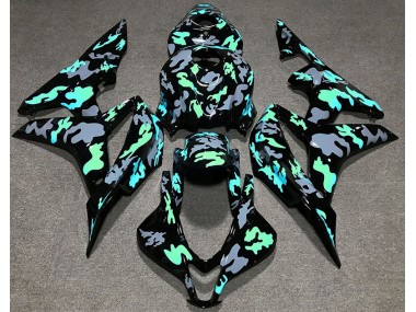2007-2008 Green and Gray Camouflage Honda CBR600RR Motorcycle Fairings Canada
