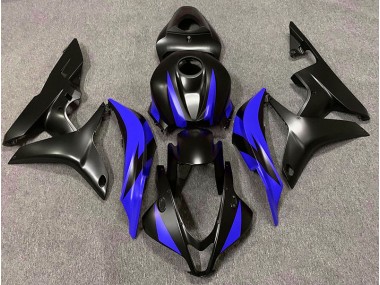 2007-2008 Matte Black & Blue Design Honda CBR600RR Motorcycle Fairings Canada