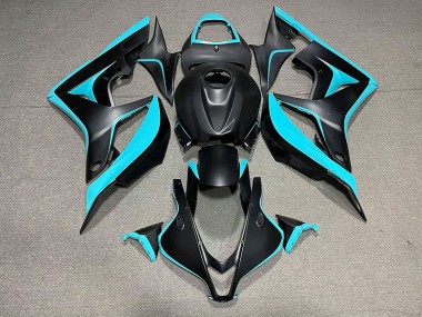 2007-2008 Matte Black & Cyan Honda CBR600RR Motorcycle Fairings Canada