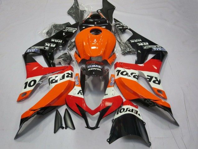 2007-2008 Vibrant Orange Repsol Honda CBR600RR Motorcycle Fairings Canada