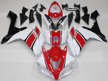 2007-2008 White and Red OEM Style Gloss Yamaha R1 Motorcycle Fairings Canada