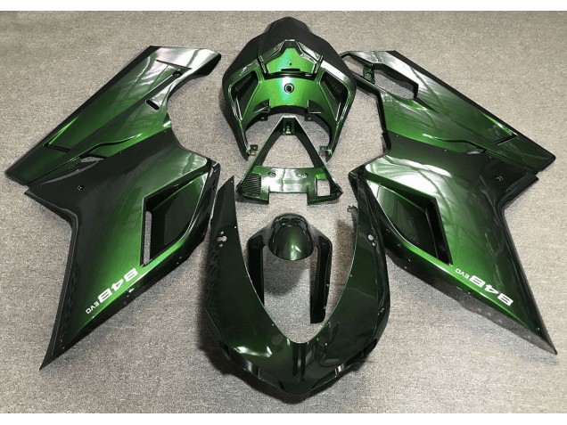 2007-2012 Deep Green Ducati 848 1098 1198 Motorcycle Fairings Canada 2007-2012 Deep Green Ducati 848 1098 1198 Motorcycle Fairings Canada