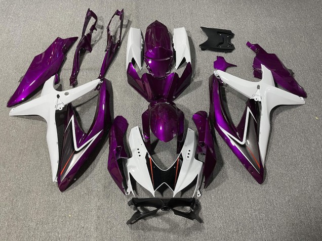 2008-2010 Gloss Purple and White Suzuki GSXR 600-750 Motorcycle Fairings Canada 2008-2010 Gloss Purple and White Suzuki GSXR 600-750 Motorcycle Fairings Canada