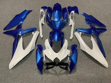 2008-2010 Pearl Blue and White Suzuki GSXR 600-750 Motorcycle Fairings Canada