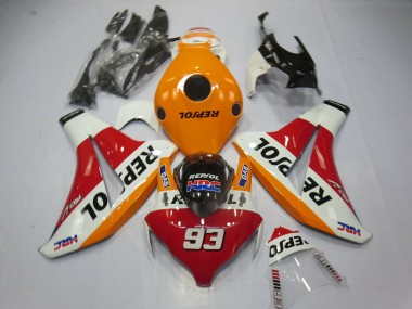 2008-2011 Light Orange Repsol 93 Honda CBR1000RR Motorcycle Fairings Canada