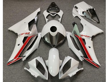 2008-2016 Gloss White Silver and Red Yamaha R6 Motorcycle Fairings Canada