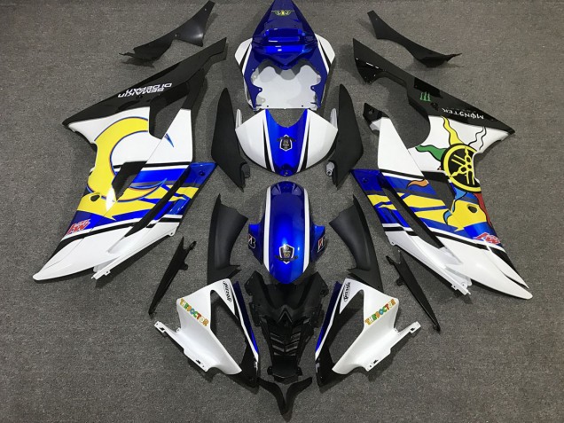 2008-2016 White and Blue Custom Yamaha R6 Motorcycle Fairings Canada 2008-2016 White and Blue Custom Yamaha R6 Motorcycle Fairings Canada