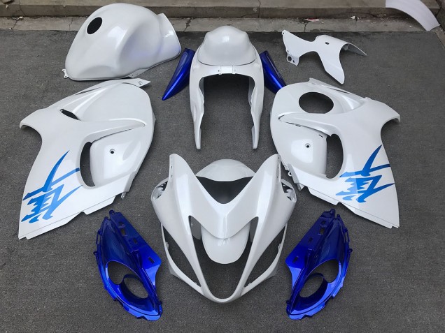 2008-2019 Gloss White & Blue Suzuki GSXR 1300 Motorcycle Fairings Canada 2008-2019 Gloss White & Blue Suzuki GSXR 1300 Motorcycle Fairings Canada