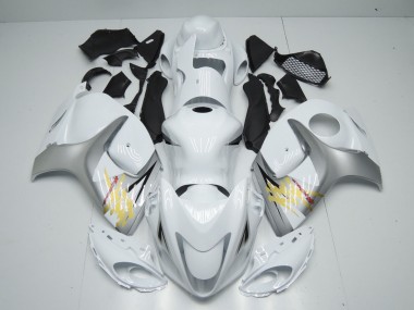 2008-2019 White and Silver Suzuki GSXR 1300 Motorcycle Fairings Canada