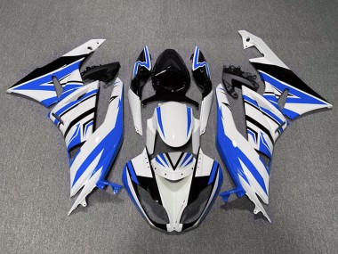 2009-2012 Blue White and Black Zag Kawasaki ZX6R Motorcycle Fairings Canada
