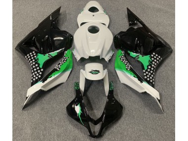 2009-2012 Gloss White & Green Splatter Honda CBR600RR Motorcycle Fairings Canada