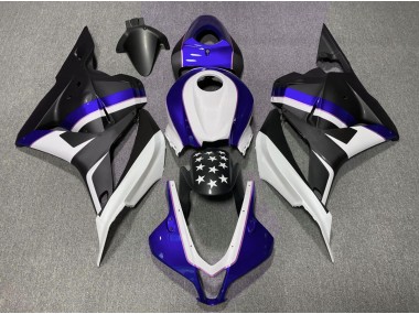2009-2012 Matte Black and Dark Blue Star Honda CBR600RR Motorcycle Fairings Canada