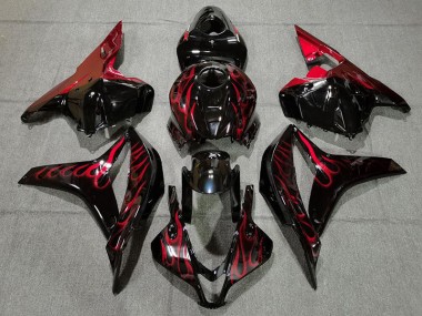 2009-2012 Red Flame Honda CBR600RR Motorcycle Fairings Canada