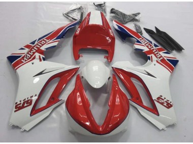 2009-2012 Red and White Triumph Daytona 675 Motorcycle Fairings Canada