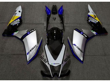 2010-2015 Silver Pirelli & Blue Aprilia RSV4 1000 Motorcycle Fairings Canada