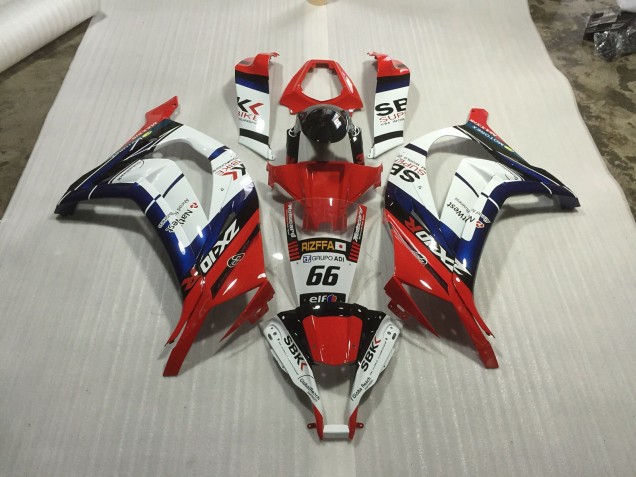 2011-2015 Red blue and White Race Kawasaki ZX10R Motorcycle Fairings Canada 2011-2015 Red blue and White Race Kawasaki ZX10R Motorcycle Fairings Canada