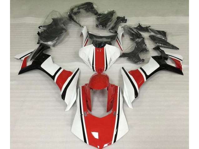 2015-2019 Gloss White Red and Black Yamaha R1 Motorcycle Fairings Canada 2015-2019 Gloss White Red and Black Yamaha R1 Motorcycle Fairings Canada