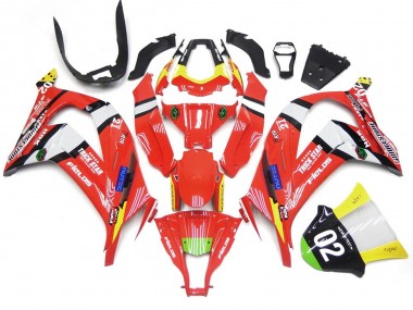2016-2019 Red and Black w White Kawasaki ZX10R Motorcycle Fairings Canada
