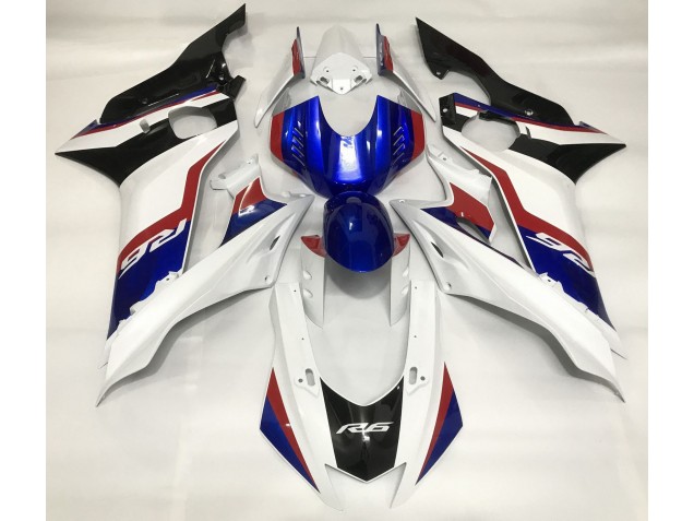 2017-2019 Gloss White and Deep Blue Yamaha R6 Motorcycle Fairings Canada 2017-2019 Gloss White and Deep Blue Yamaha R6 Motorcycle Fairings Canada