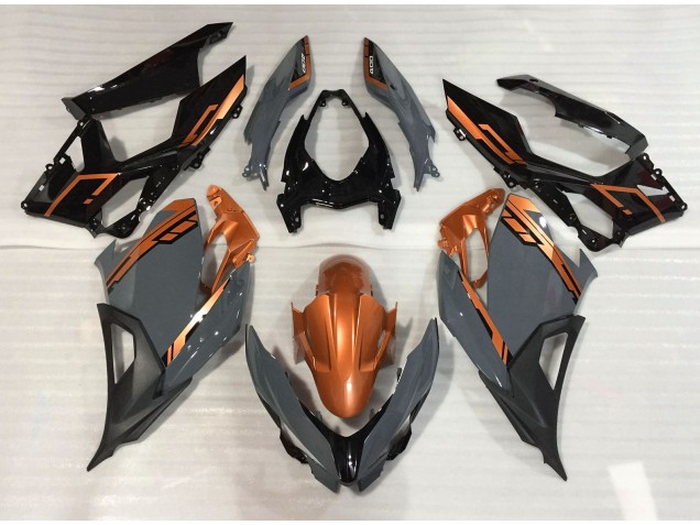 2018-2020 Nardo Gray and Orange Kawasaki Ninja 400 Motorcycle Fairings Canada 2018-2020 Nardo Gray and Orange Kawasaki Ninja 400 Motorcycle Fairings Canada