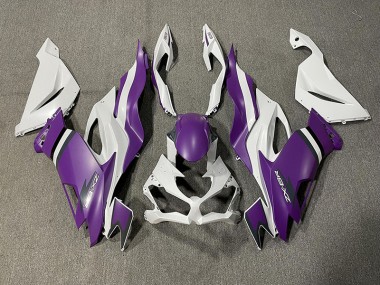 2019-2020 Matte Purple and White Kawasaki ZX6R Motorcycle Fairings Canada