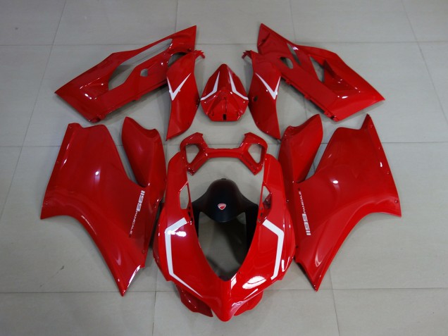 Gloss Red & White Ducati 1199 Motorcycle Fairings Canada Gloss Red & White Ducati 1199 Motorcycle Fairings Canada